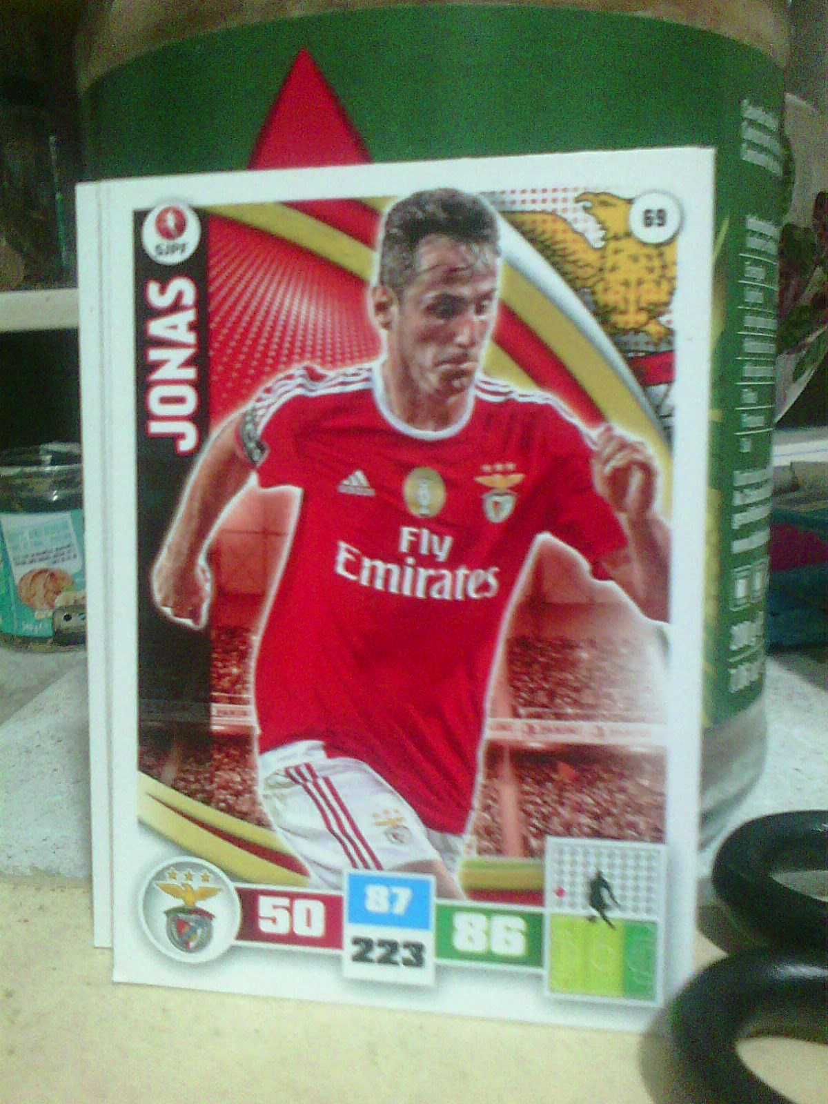 jonas benfica carta  adrenalyn panini 2015