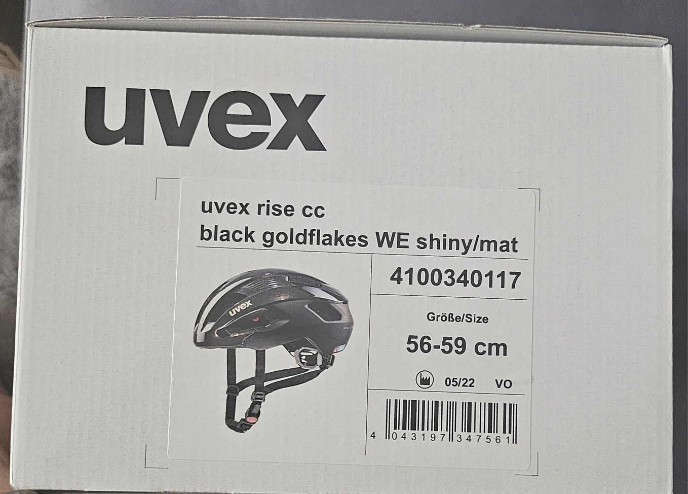 Nowy kask Uvex Rise CC black goldflakes 56-59 zł