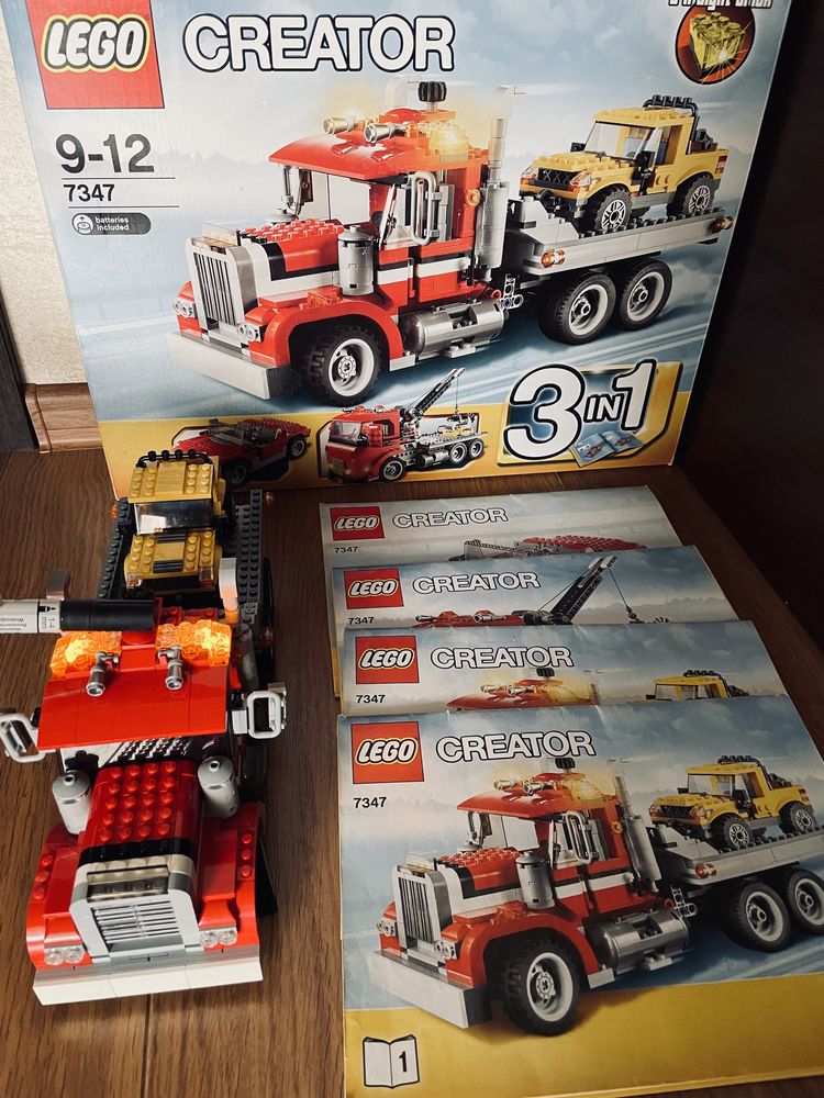 Lego Creator 7347 Transporter Samochodów 3 w 1, Kabriolet, Ciężarówka