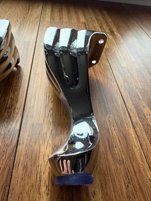 4 NÓŻKI Meblowe 140 mm Metalowe do Mebli Retro Chrom Połysk