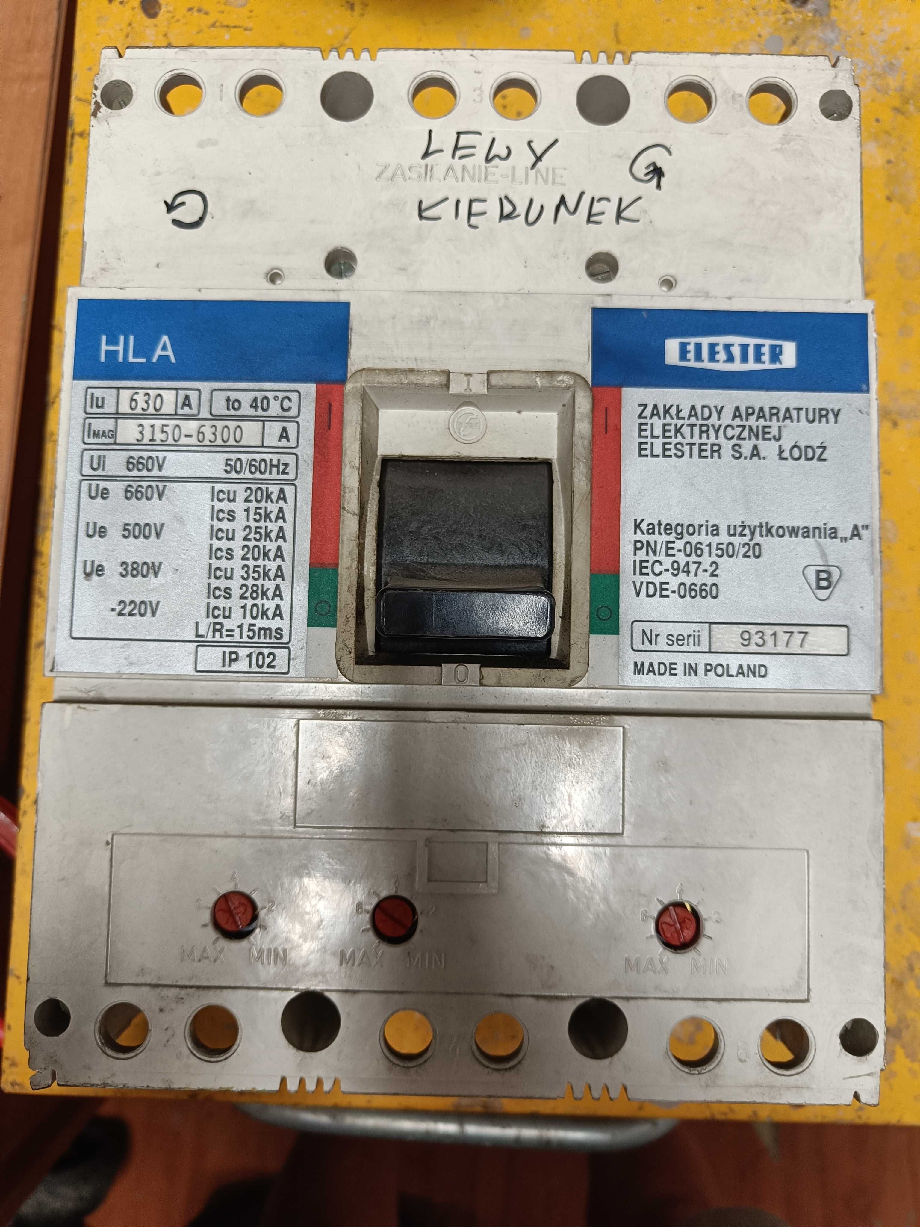 Wyłącznik Elester HLA 630a