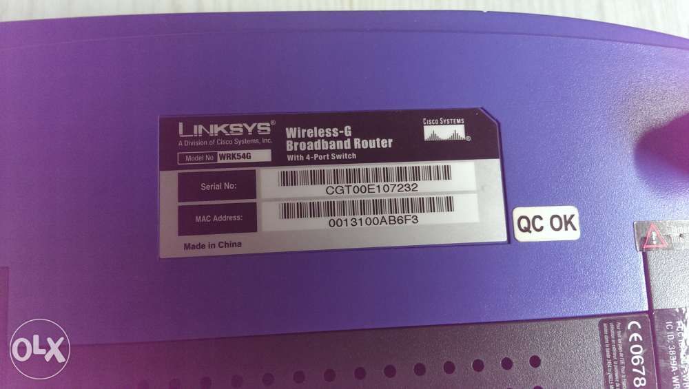 Router Linkys WRK54G