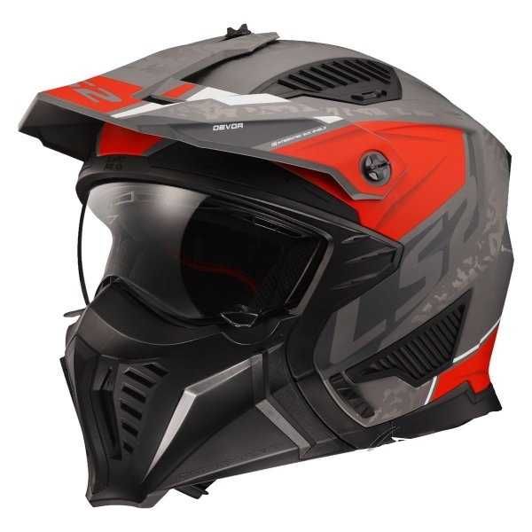 Nowy Kask Motocyklowy LS2 OF606 DRIFTER Devor M.SIL Tit Red