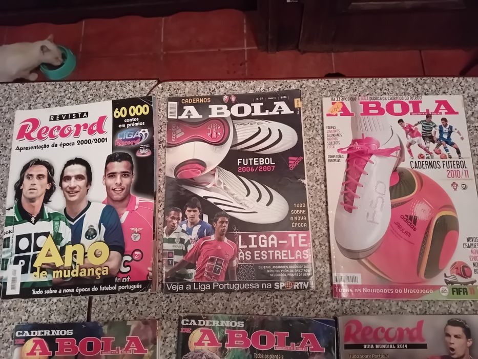 Conjunto de 7 Revistas de Futebol