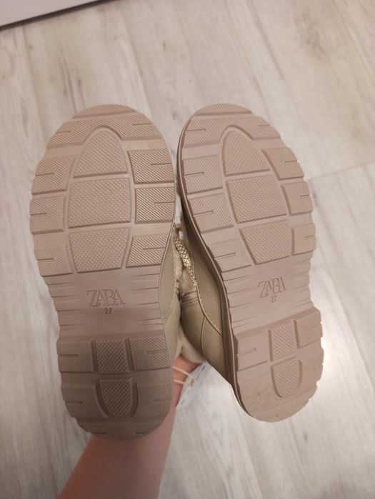 Kozaki śniegowce zimowe ocieplane dla dziewczynki Zara r.27