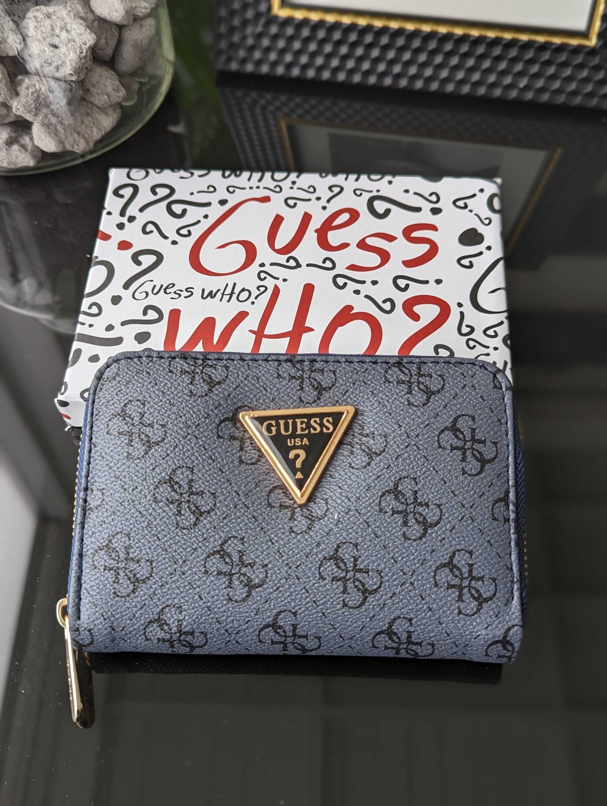 Женский кошелек Guess средний Гесс черный