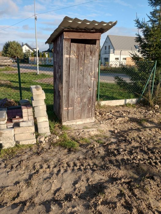 Wc drewniane na budowę