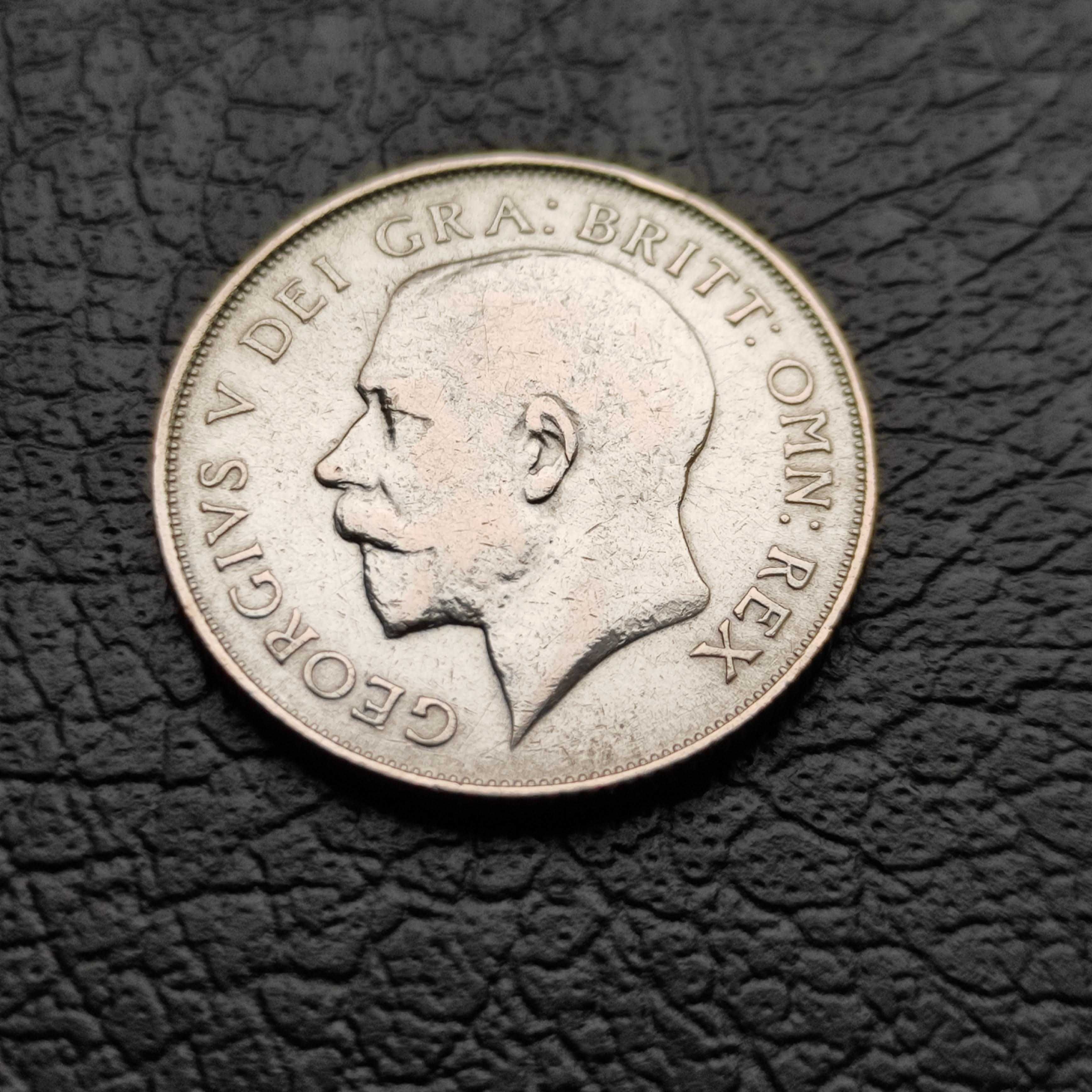 Moneta Wielka Brytania 1 szyling, 1923 r.  Srebro