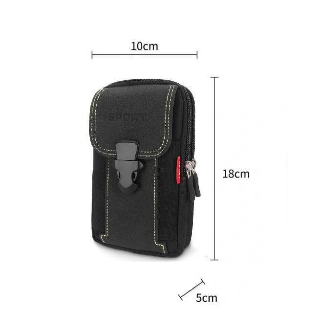 Torebka na pasek, na telefon, Torba biodrowa, 3 kieszenie