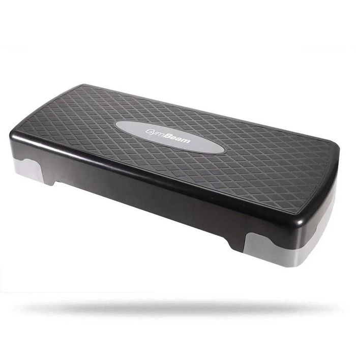 Степ платформа 2-х ступінчаста GymBeam 67x28x10+5 см чорний. Степпер