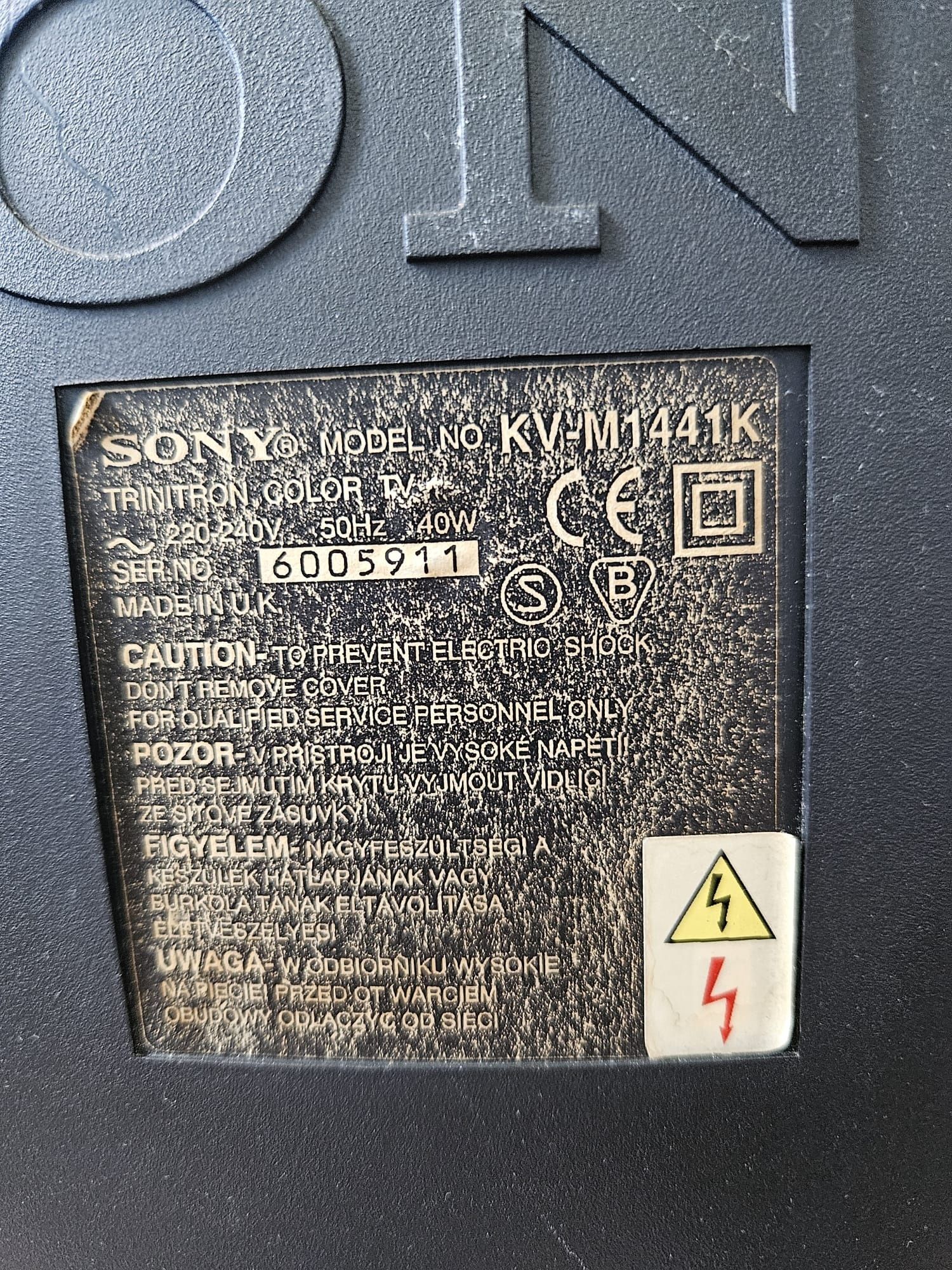 Sprzedam TV Sony TRINITRON RETRO z oryginalnym pilotem