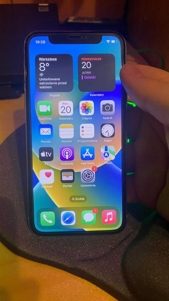 Iphone X 256 GB biały 100% baterii stan igła