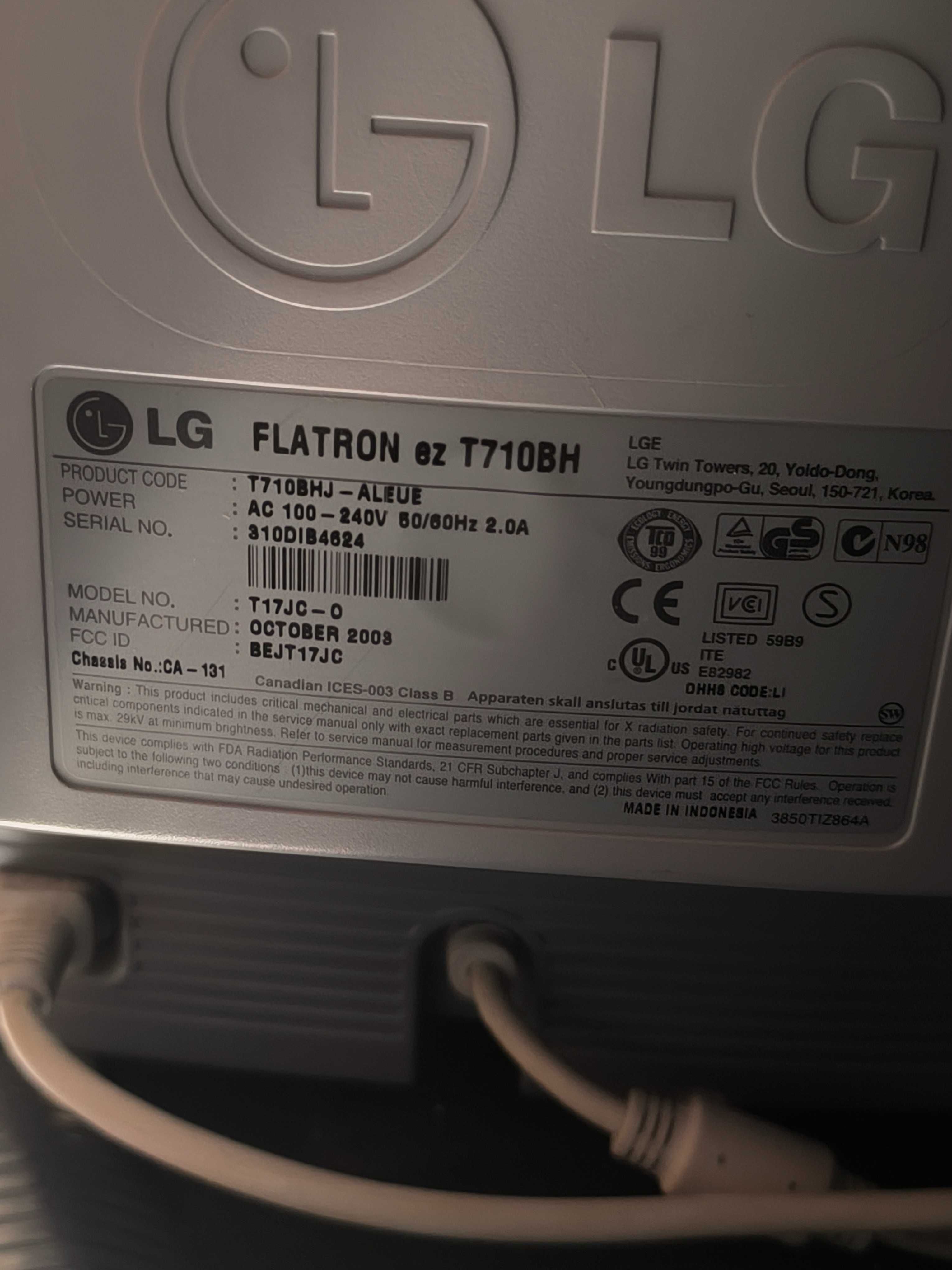 Monitor Retro LG Flatron ez T710BH - kineskop