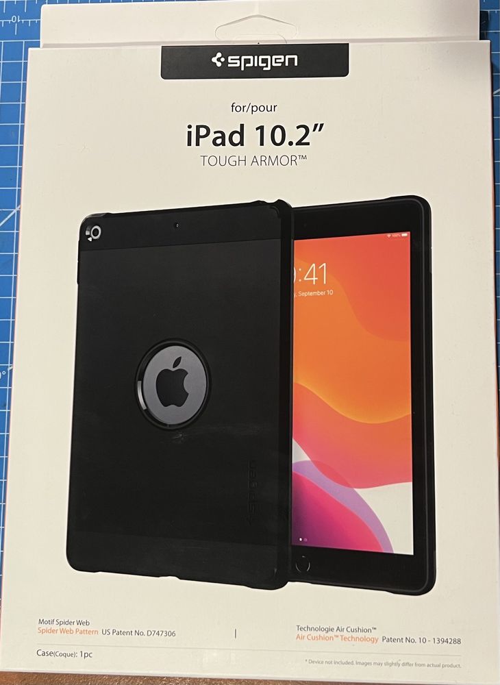 Etui Spigen tough armor ipad 10.2 - nowe czarne pokrowiec na tablet