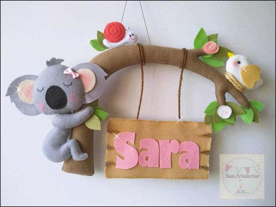 Decoração Kuala Porta Placa Criança