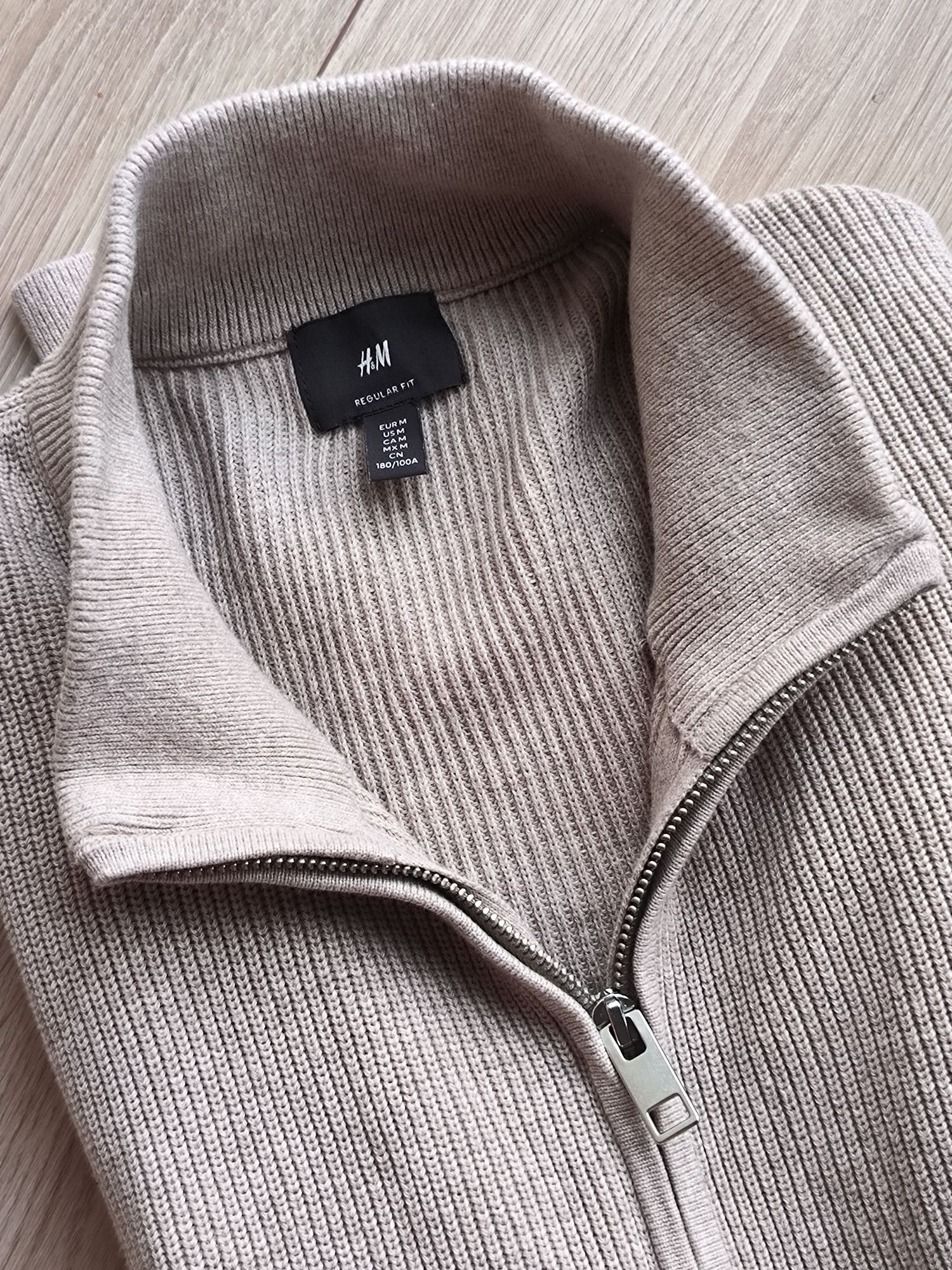 Beżowy kardigan męski H&M rozm. M