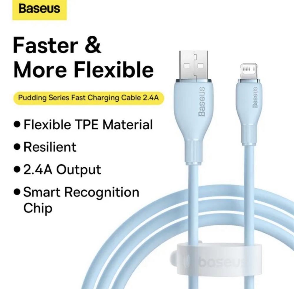 USB-кабель Baseus TPE 2.4A на айфон