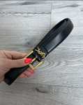 Nowy Pasek Damski YSL Yves Saint Laurent Czarny Złoty