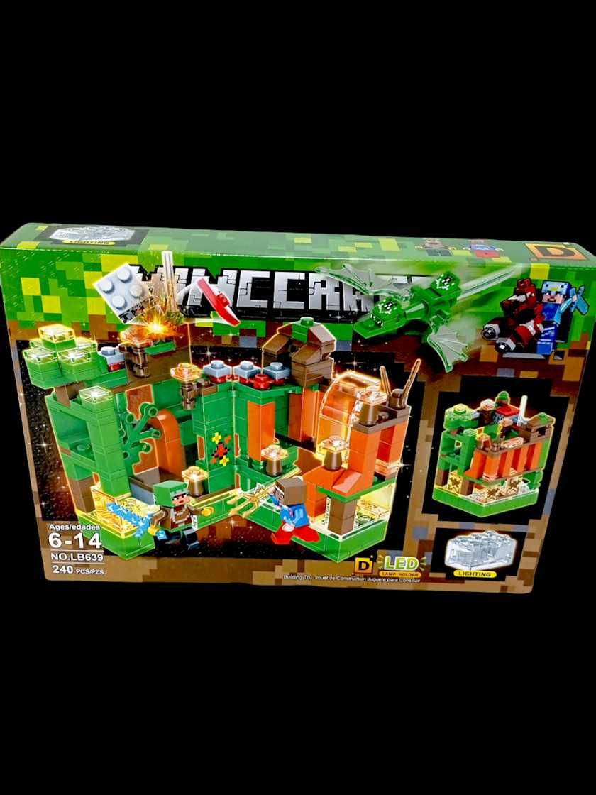 Klocki Minecraft  240 elementów zielone pudełko