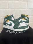 Продаю стильні кросівки Air Jordan 1 Mid - Зелено-жовті