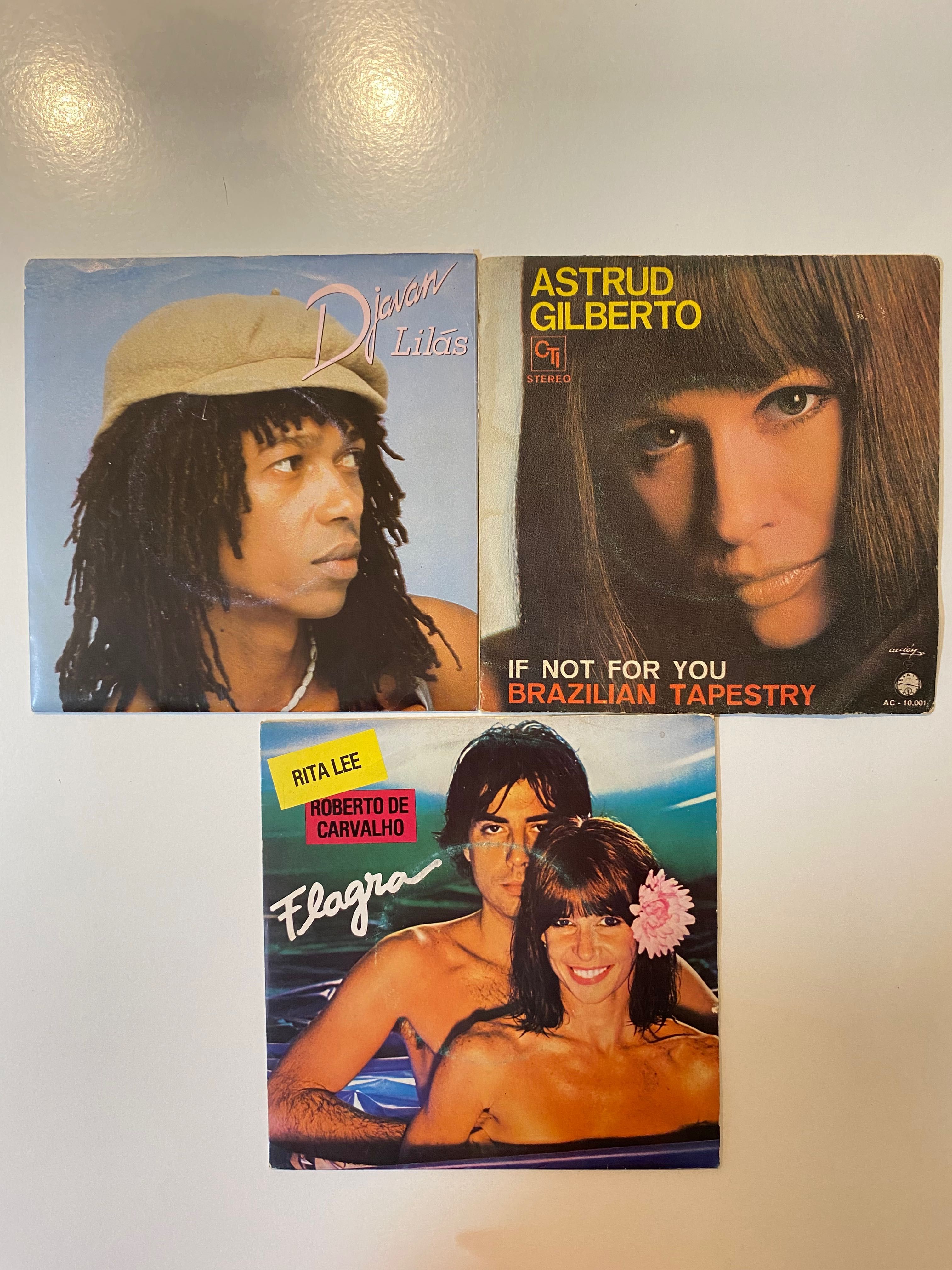 Discos de vinil Rita Lee, Djavan, Astrud Gilberto