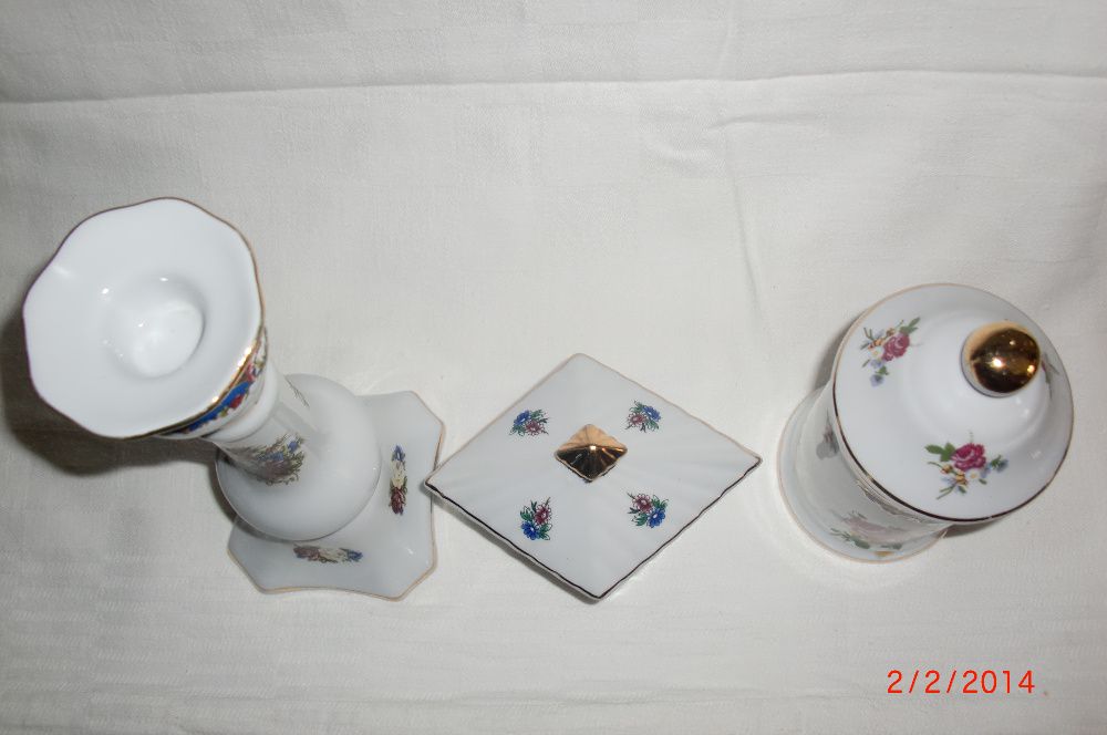 Peças de decoração em porcelana