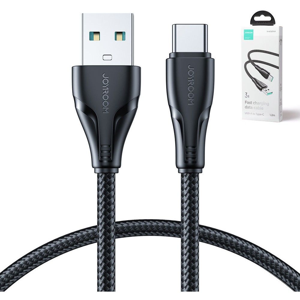 Kabel USB Typ C Joyroom Surpass Series S-UC027A11 3A 1,2m Black