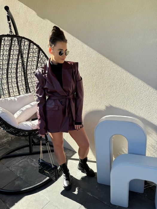 Komplet spodenki + marynarka burgund