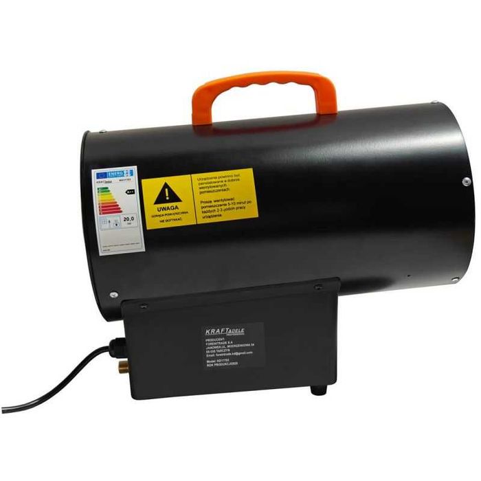 Nagrzewnica dmuchawa gazowa 20kW + reduktor, wąż
