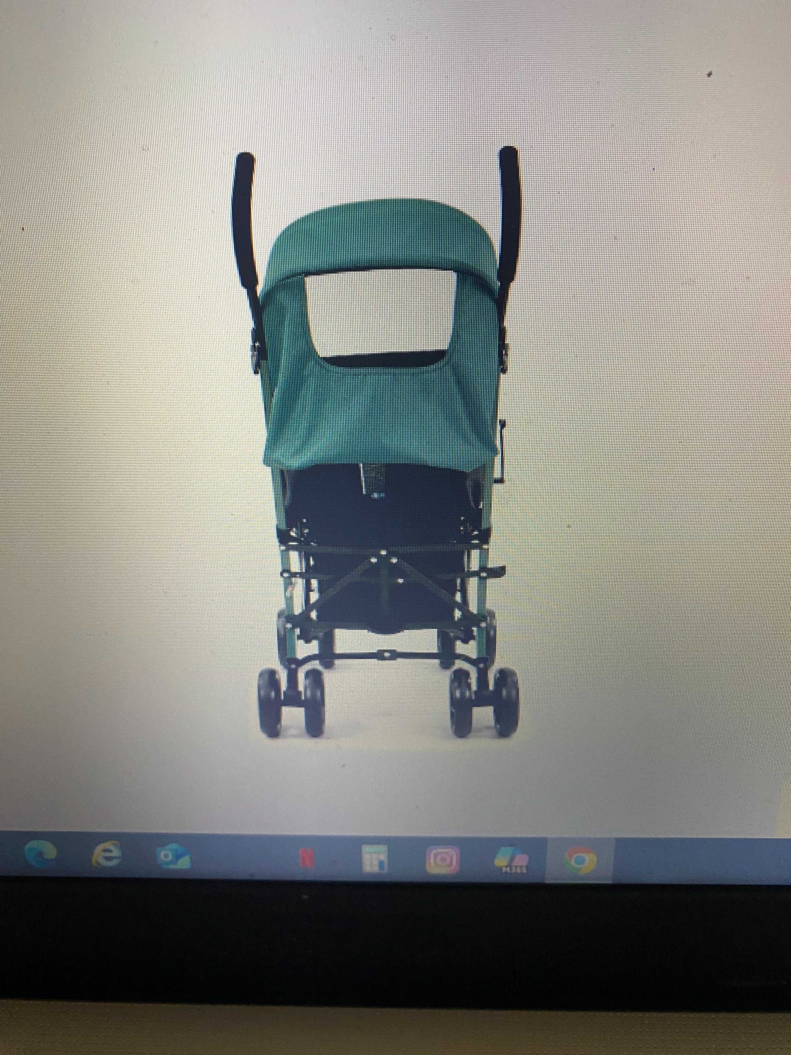 Carrinho de passeio multiposições, em cinza e azul marca BBEST