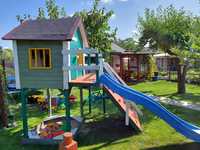 Domek drewniany dla dzieci do ogrodu