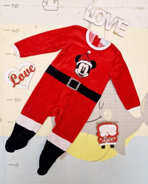 Новорічний Різдвяний чоловічок Disney 12-18 м 1-1,5 р ромпер бодік