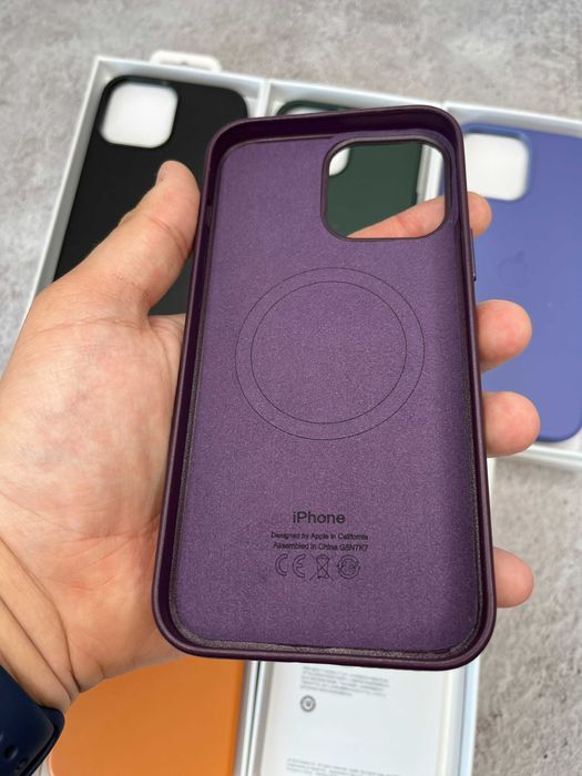 Чохол Leather Case MagSafe + Animation iPhone 13 13 Pro Max чехол