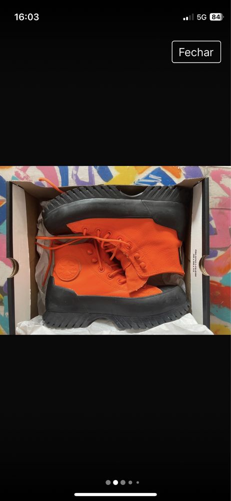 Sapatilhas botim em couro “CONVERSE “(Counter Climate) waterproof 37,5