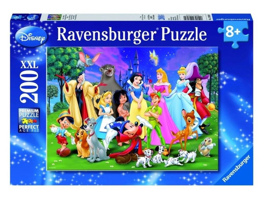 Puzzle 200 Disney. Ulubione postacie z bajek XXL pudełko,236x335x38