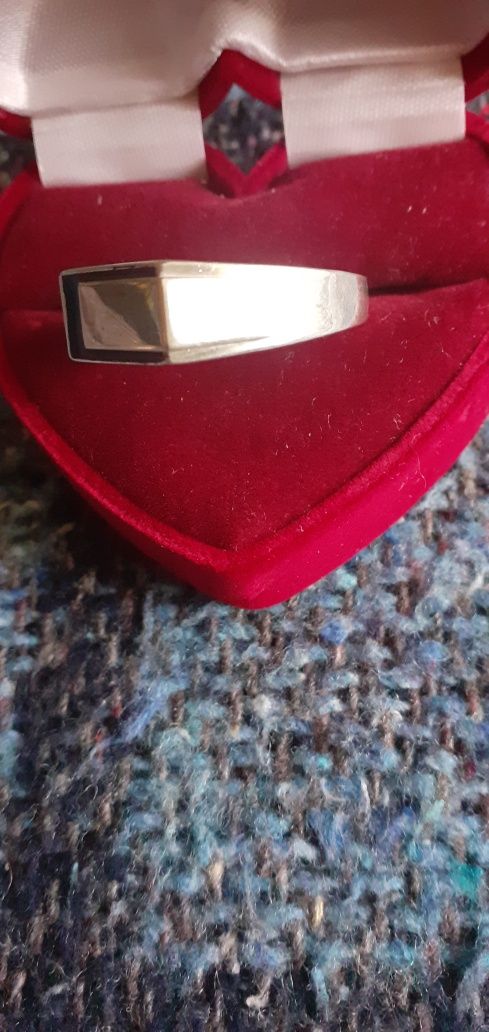Печатка кольцо мужское серебро золотая пластина золото размер 22