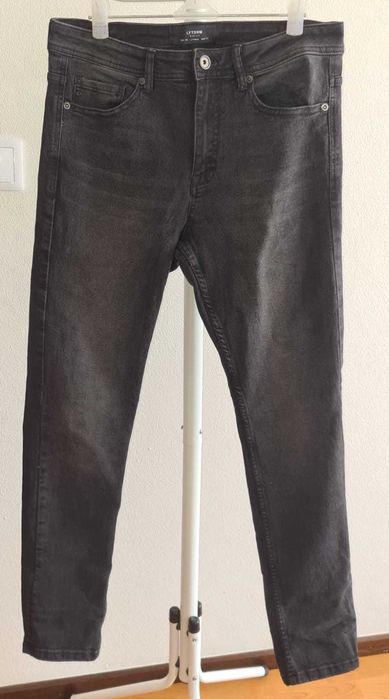 Calça de ganga preta para homem