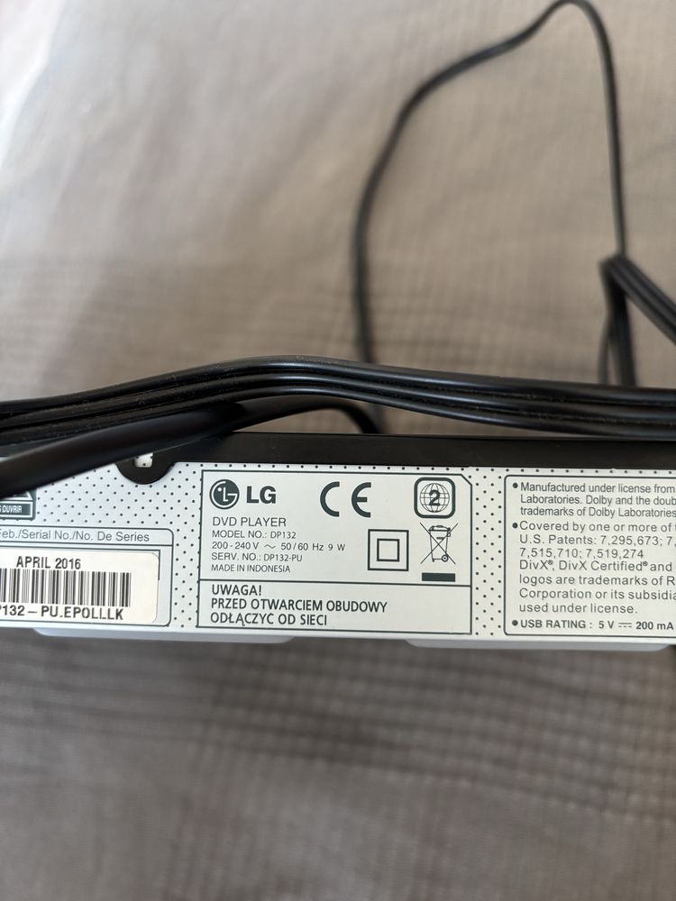 DVD LG model DP132