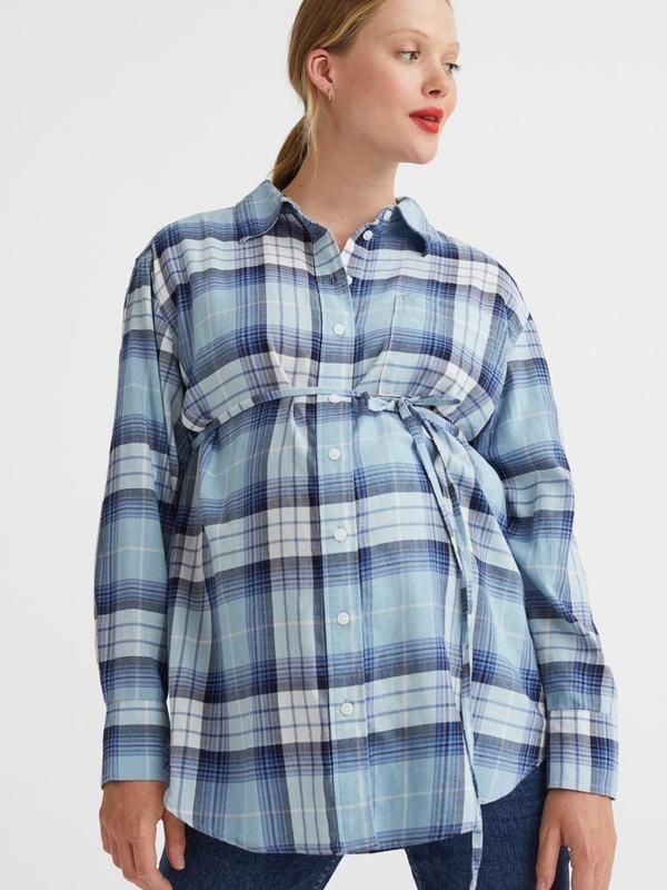 Бавовняна Сорочка/ рубашка кофта блуза для вагітних H&M розмір S
