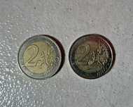 Moedas 2€ mapa antigo e atual