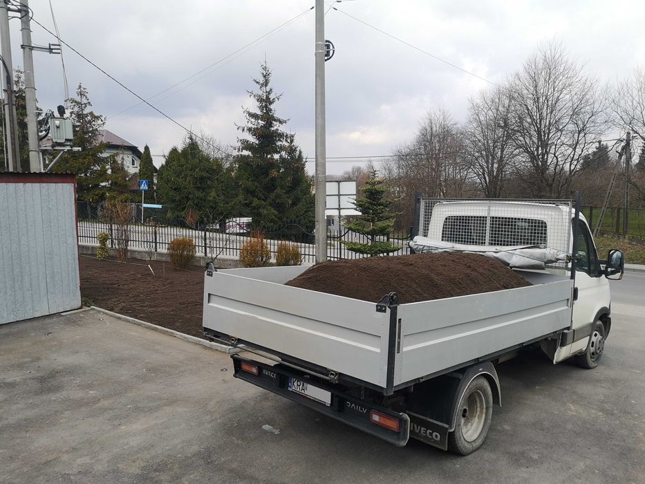 Przesiany humus pod trawnik (ziemia ogrodowa siana, czarnoziem) KRAKÓW