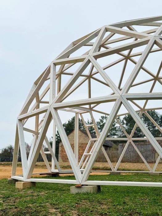 Kopuła geodezyjna 35M2. Szklarnia - Glamping - Namiot.