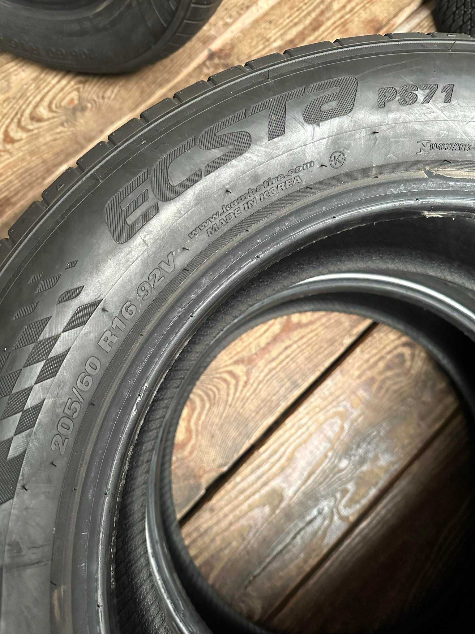 Opony letnie 205/60R16 Kumho Ecsta PS71 DEMO JAK NOWE