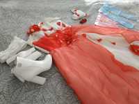 Набір нареченої з 7ми предметів: весільна сукня, подушка для кілець...