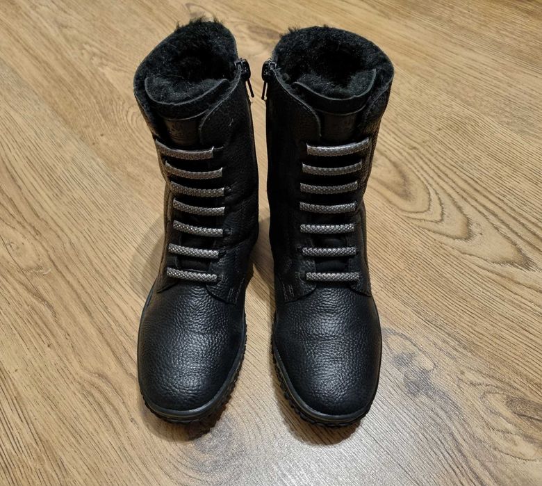 Rieker 37 wygodne botki kozaczki buty zimowe ocieplane ekoskóra