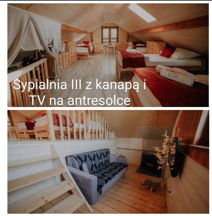 Domek góry sauna jacuzzi SPA ferie narty Jezioro Żywiec stoki Szczyrk