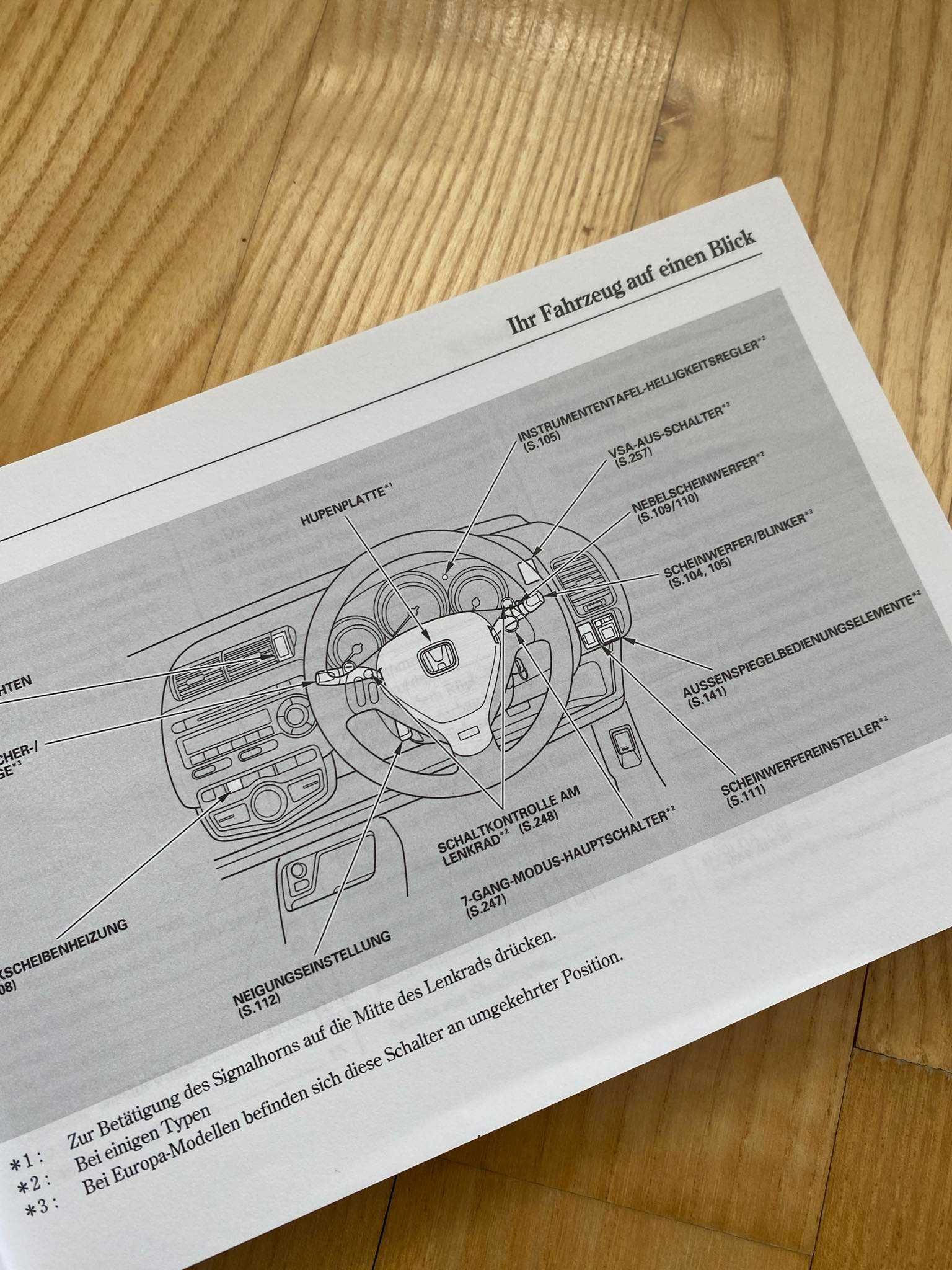 Honda jazz 2 instrukcja obsługi po niemiecku