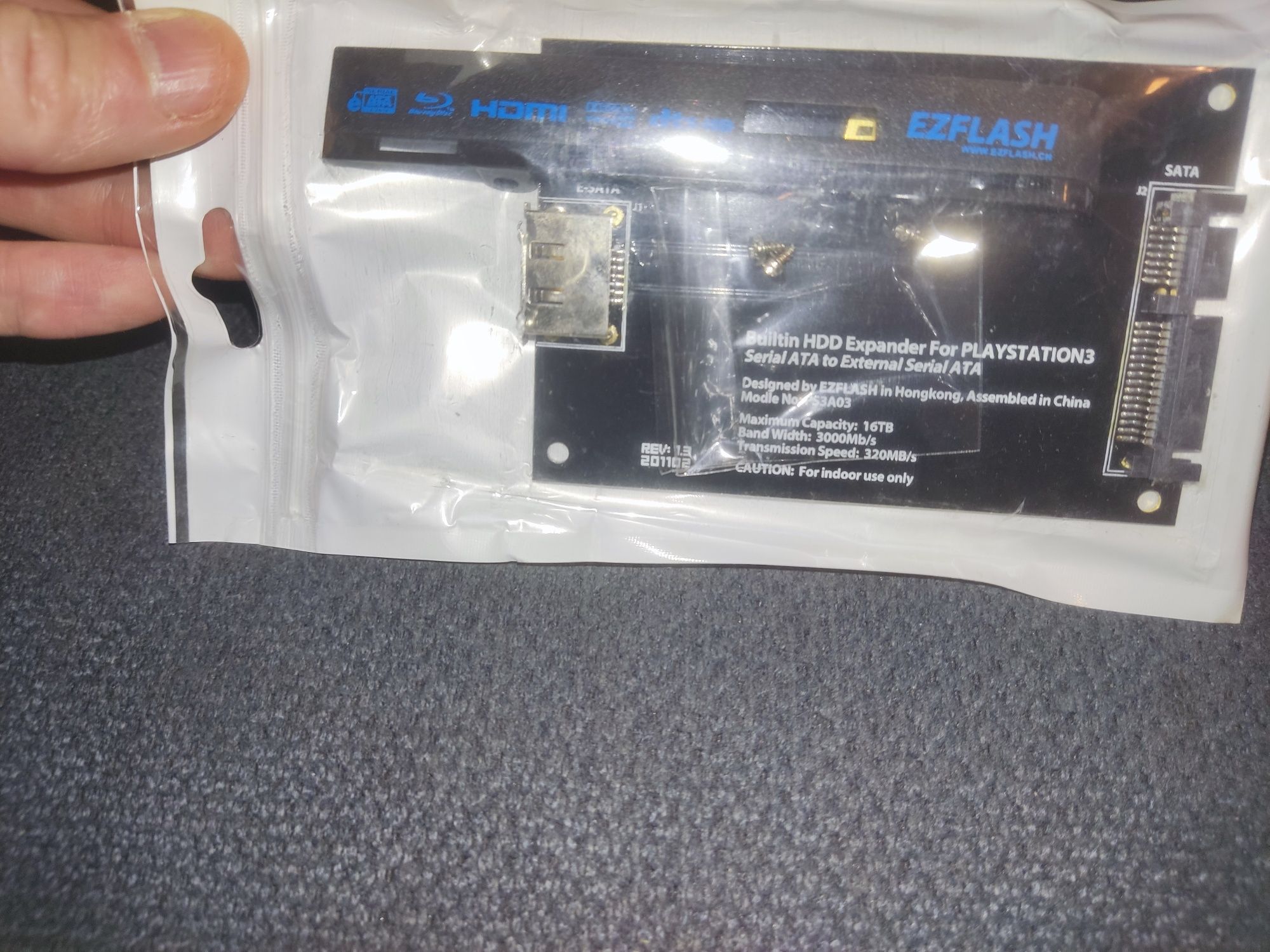 PlayStation 3 PS3 przejściówka do podłączenia dysku 3,5" jako wewnątrz