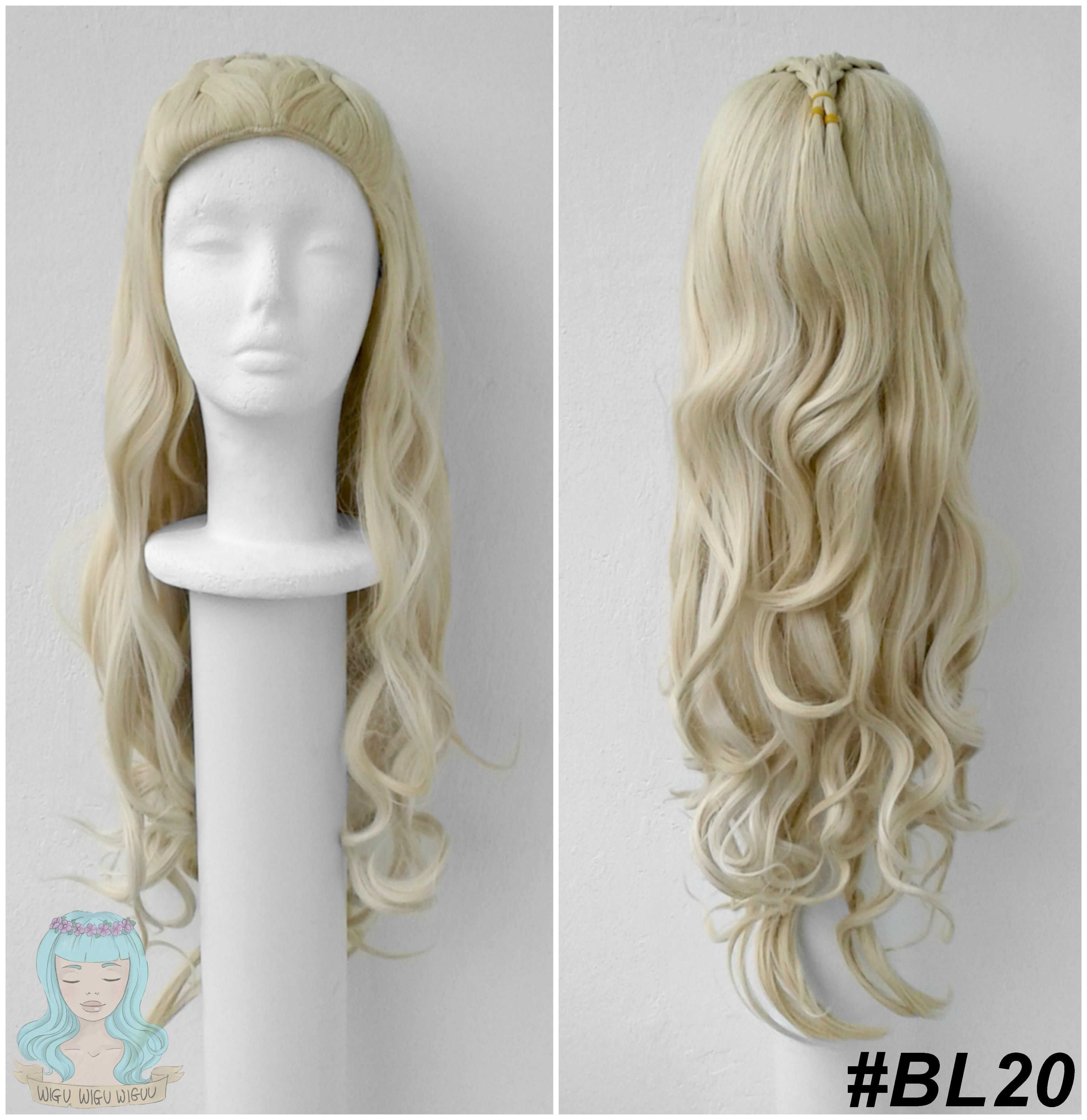 Blond peruka Khaleesi Daenerys gra o tron wig cosplay falowa Rhaenyra
