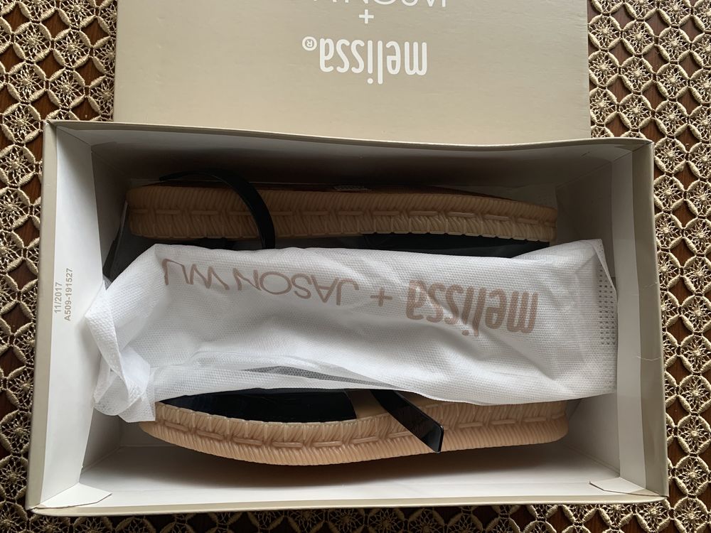 Espadryle Melissa - czarne 38/39 - NOWE